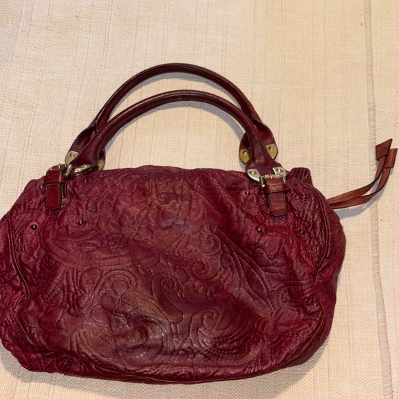 Etro Milano Rare Vintage leather hobo bag. Burgundy very soft leather. In EUC - Picture 11 of 13